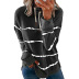 striped tie-dye high-neck hooded long-sleeved pullover NSSI10965