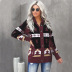 knitted new retro pattern button long-sleeved plus cashmere women s jacket NSSI10981