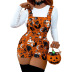 pumpkin skull print waist shorts NSSI10989
