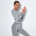 tight quick-drying breathable hollow seamless long sleeves fitness tops NSNS11049