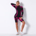 seamless striped long-sleeved shorts yoga suit  NSNS11056