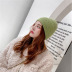 dome satin curled knitted hat  NSCM11120