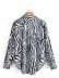 wholesale autumn and winter new elegant zebra print lapel long sleeve shirt NSAM6345