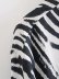 wholesale autumn and winter new elegant zebra print lapel long sleeve shirt NSAM6345