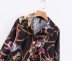 retro ethnic style print lapel pullover loose long sleeve dress NSAM6346