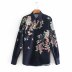wholesale autumn digital flower printing ladies casual shirt NSAM6347