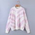 wholesale women s new purple animal print pullover round neck long sleeve loose sweater NSAM6372
