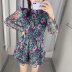 autumn and winter laminated decorative printed dress  NSAM6374