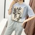wholesale camiseta de ilustración de niña de manga corta de nueva moda de otoño NSAM6385