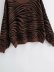 wholesale zebra pattern round neck pullover long sleeve women s bottom outer wear sweater NSAM6443