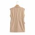 wholesale spring new style women s lapel sleeveless waist pocket vest NSAM6469