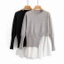 wholesale fake two-piece irregular splicing pullover sweater top  NSAM6484