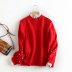 imitation cashmere lace collar beaded round neck sweater  NSAM11210