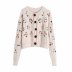 winter embroidery flower knitted cardigan jacket  NSAM11221