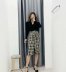 winter spring high waist plaid A-line skirt  NSAM11230