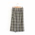 winter spring high waist plaid A-line skirt  NSAM11230