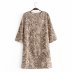 cotton leopard print back invisible zipper dress  NSAM11247