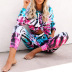 tie-dye long-sleeved hooded top casual shorts suit NSYI11278