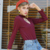 spring and summer long-sleeved solid color slim tops  NSYH11305