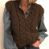 women s casual solid color vest sweater  NSLK11307