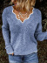 new casual solid color wave neck knit sweater  NSLK11309