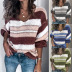 women s new solid color stitching sweater  NSLK11325