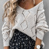 new solid color loose knit sweater NSLK11344