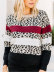 women s new multicolor stitching round neck sweater  NSLK11346