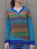 new multicolor stitching striped long-sleeved sweaters NSLK11355