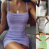 pure color jacquard sexy sling mini dress NSLK11366