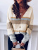 new casual multi-color stitching sweater NSLK11396
