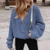 women s new casual solid color button sweater NSLK11398