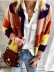 new solid color stitching casual sweater cardigan NSLK11403