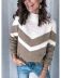 casual loose stitching long-sleeved pullover NSLK11409