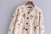 nuevo abrigo de suéter de flores de ganchillo para mujer NSLD11418