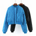 Wavy stripes short cotton jacket  NSLD11427