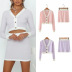 Casual knit sweater slim fashion color matching skirt suit  NSLD11439