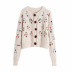 autumn and winter embroidered cardigan coat NSLD11483