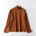 autumn and winter double-faced fleece loose high neck bottoming shirt NSLD11505