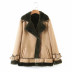 Fashion splicing fur belt cotton jacket  NSLD11531