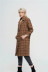 fashionable plaid double-breasted long woolen coat  NSLD11532
