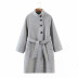 fashion breasted high-waisted woolen coat  NSLD11547