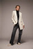 Autumn solid color splicing suit collar jacket NSLD11671