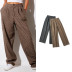 Fashion houndstooth pattern high waist wide leg pants NSLD11705