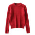 Fashion twist knit round neck sweater NSLD11728