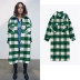 Fashion contrast color plaid woolen coat  NSLD11737
