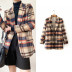 autumn and winter color contrast plaid woolen suit NSLD11747