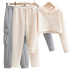 casual all-match hooded jacket high waist pants suit   NSLD11764
