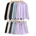 casual all-match round neck sweater elastic waist shorts suit  NSLD11766