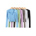 autumn and winter new ladies POLO collar bottoming shirt sweater NSLD11846